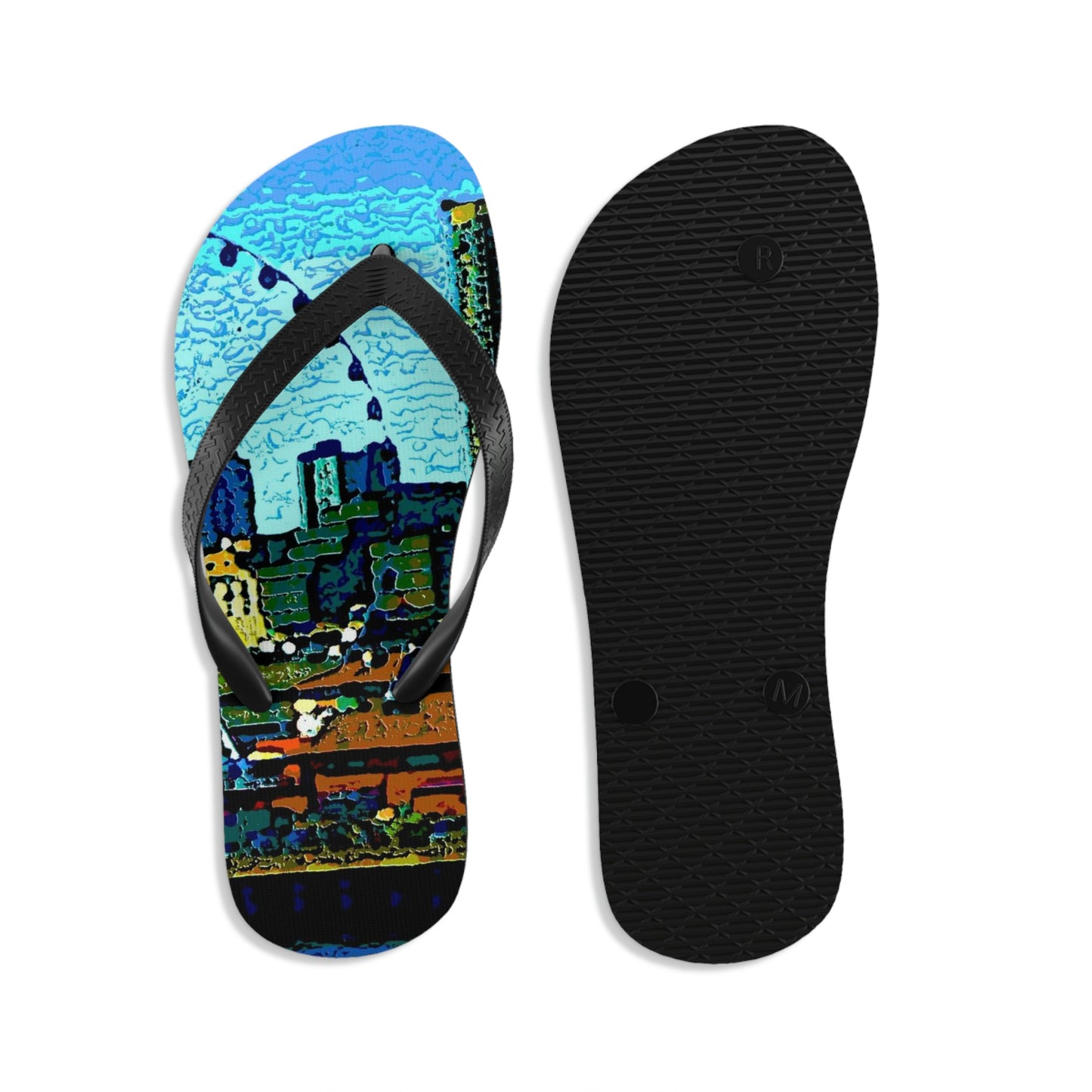 Unisex Flip-Flops ... That Classic Wheel ... 'Seattle's Wheel' ... & An Old Classic Waterside Vendors ...  'Family Archives' ... Original Works ...