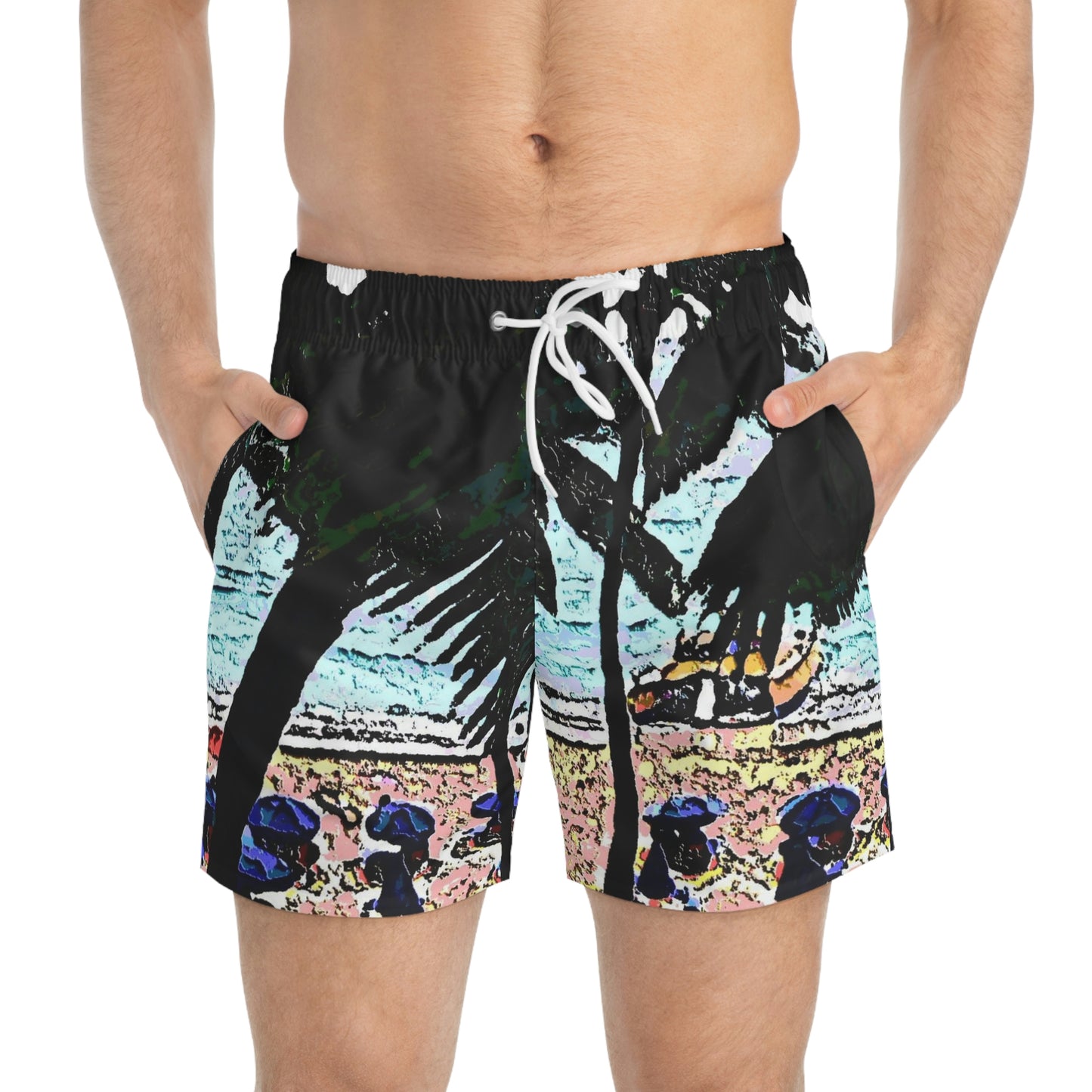 Swim Trunks ... "A Beautiful Beach Amongst The Palms" ... The Outrigger Waikiki, Honolulu, Oahu ... Original Works ...