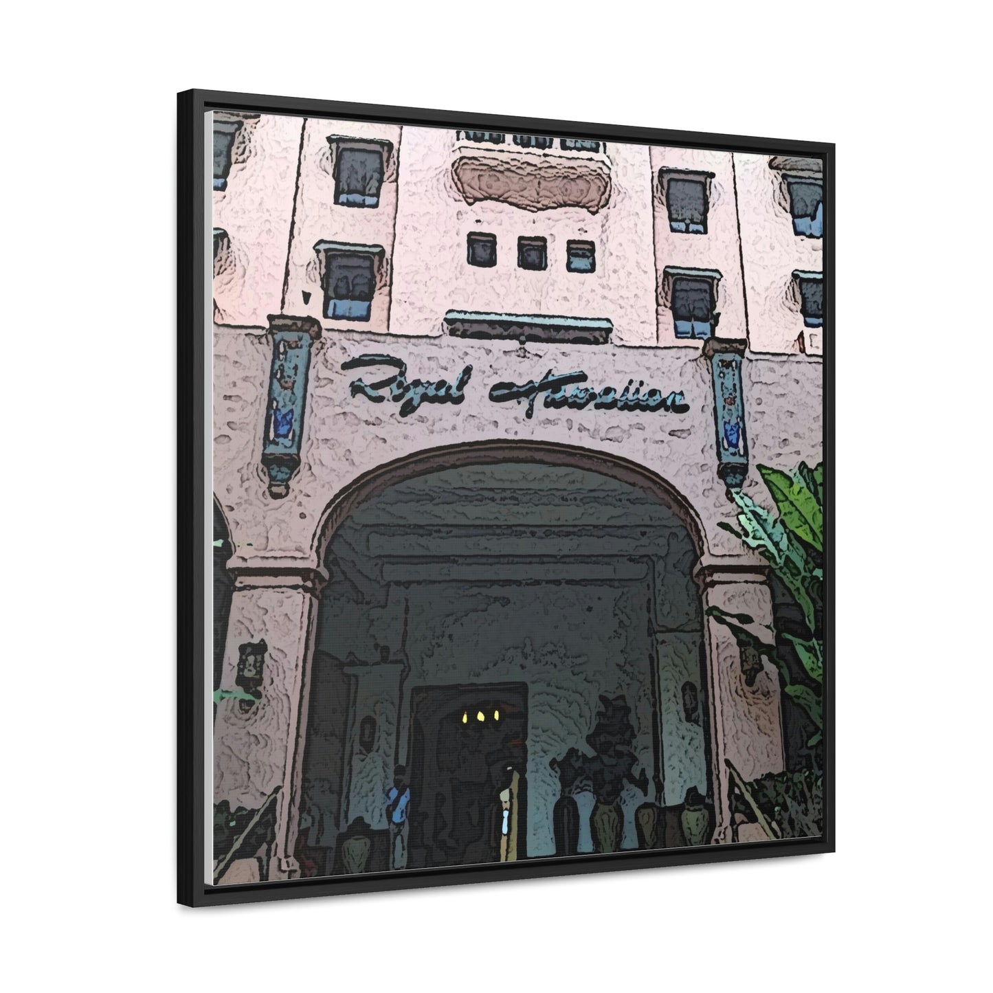 Gallery Canvas Wraps, Square Frame ...  "La Grande Entree" At: 'The Pink Palace' ... The Royal Hawai'ian ... Honolulu, HI ... '27Oct2014' ... Original Works ...