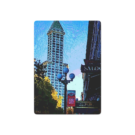 Custom Poker Cards ...  Pioneer Square & Smith Tower ... 'That World Famous View' ... Colleague Supplied Photo ... Original Works ...