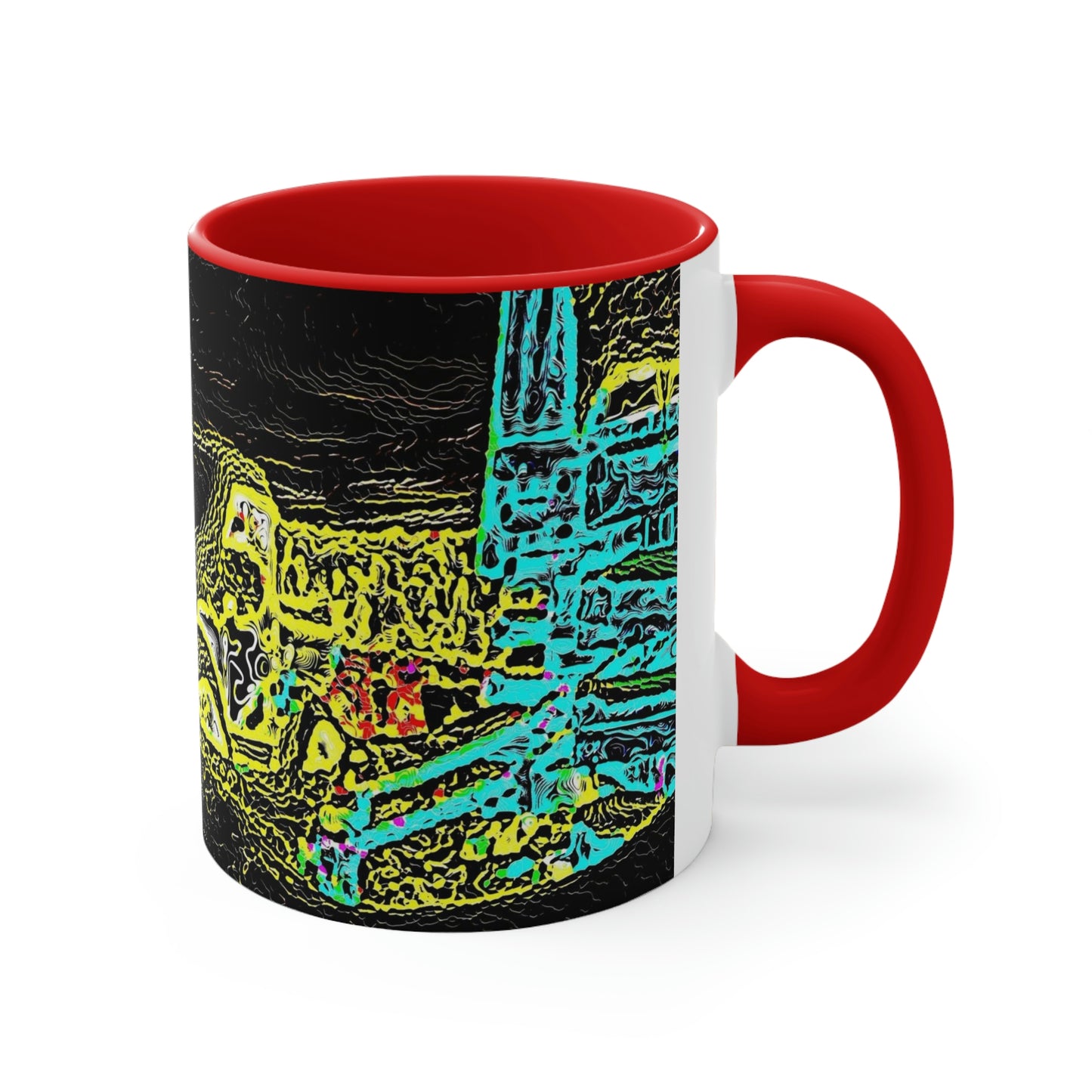 Accent Coffee Mug, 11oz ... "Snow Vehicle In Snow Storm At-Rest" ... Circa 12Mar23 ... Central Idaho ... 18-Hours Rendering Time: Original Works ...