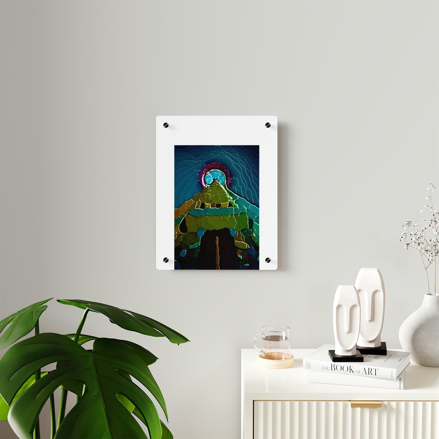 Acrylic Wall Art Panels ... "Seattle's World Fair" ... Below Space Needle 'Looking Up' ... On A Very Rainy Morning (Father's Family Photo). ... Original ...
