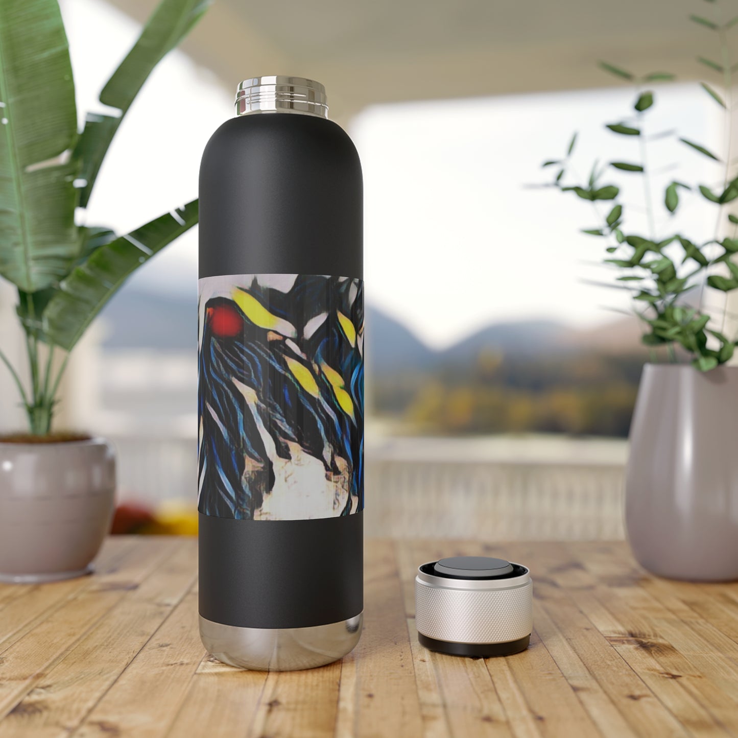 Soundwave Copper Vacuum Audio Bottle 22oz ... "Ken's Favourite Humpback Breach" ... Circa: 21st Century ... Maui, HI ... Original Works ...