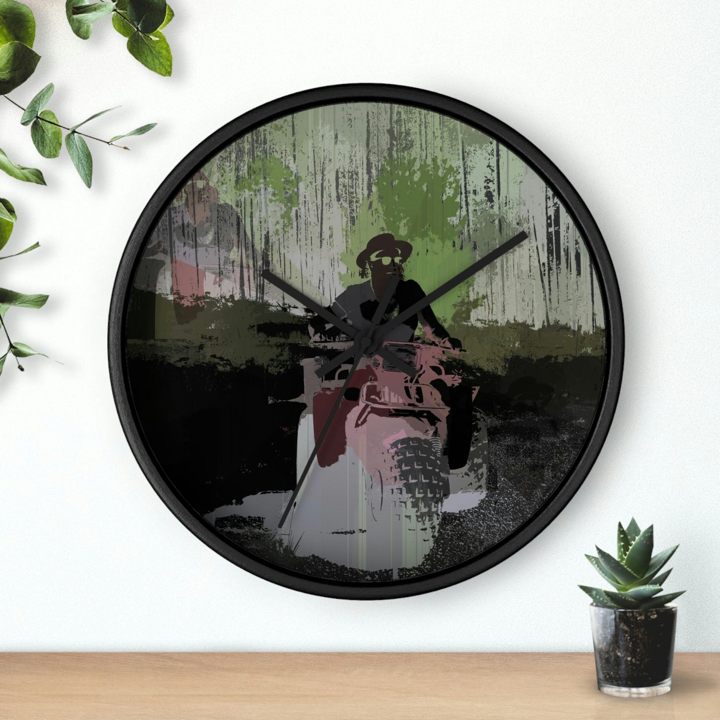 Wall clock ... 3-Wheeln' N' Groovin The Mountain Roads ... Central Idaho ... Original Works ...