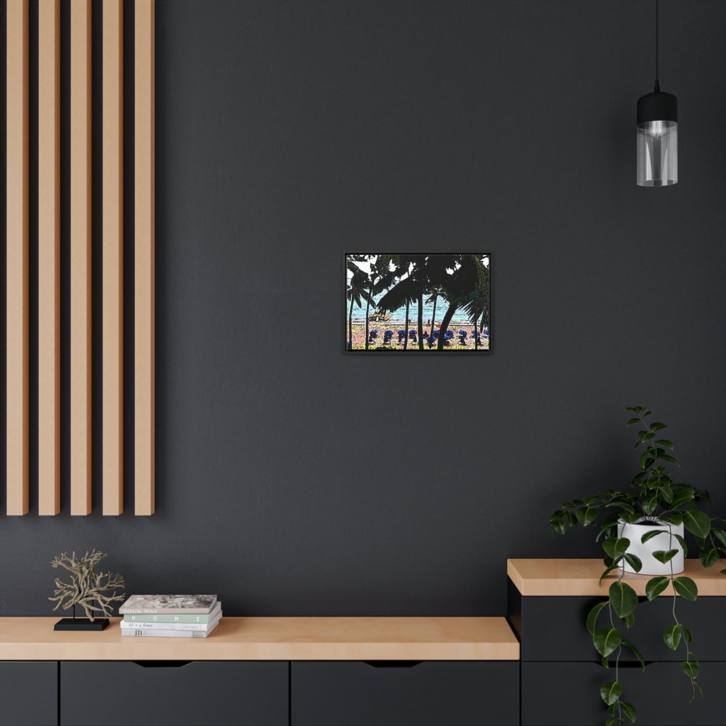 Gallery Canvas Wraps, Horizontal Frame ... "A Beautiful Beach Amongst The Palms" ... The Outrigger Waikiki, Honolulu, Oahu ... Original Works ...