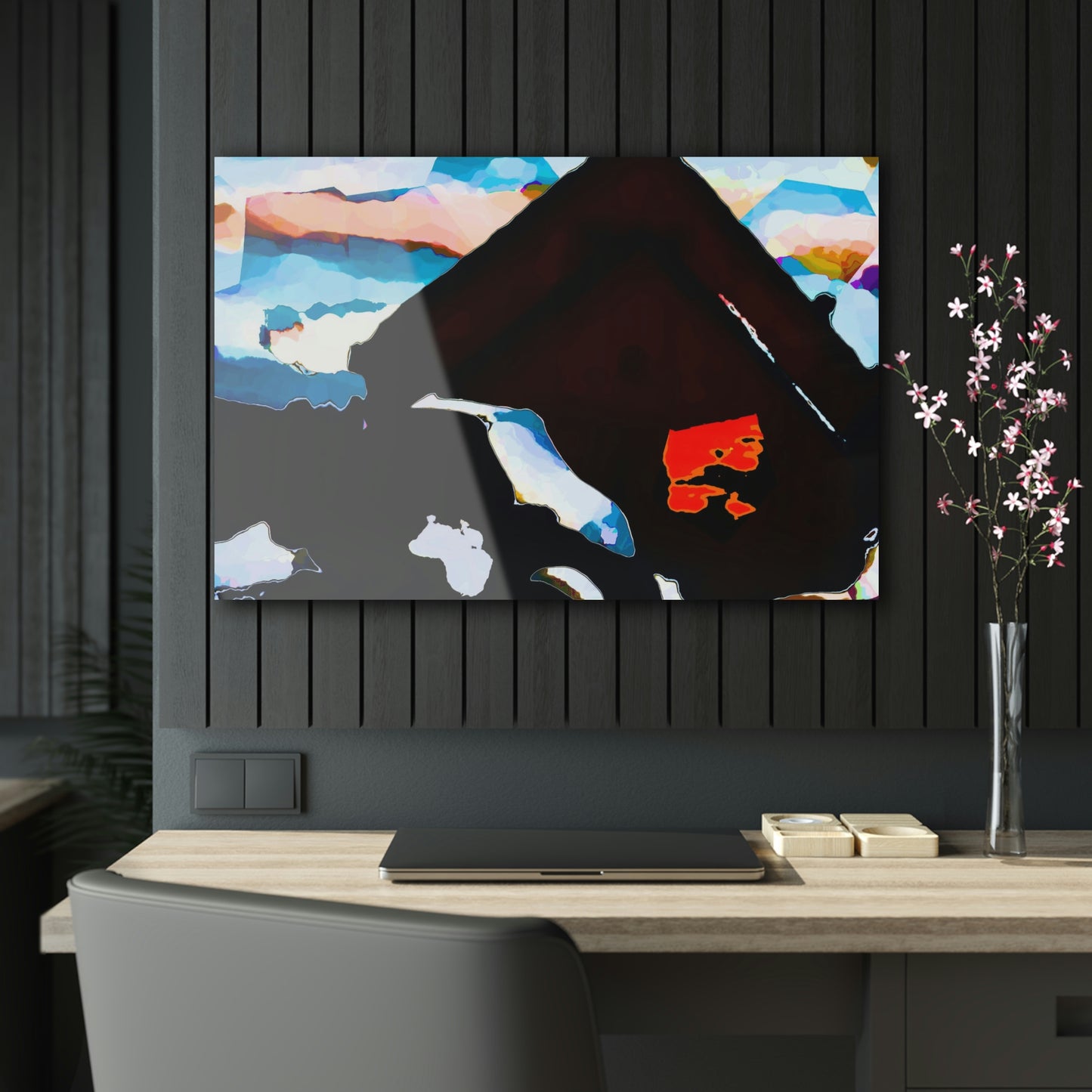 Acrylic Prints ... After An Intense Snow Storm ... 'Digging Out' ... A Vehicle & Cabin "In The Mountains" ... March 2023 ... Original Works ...