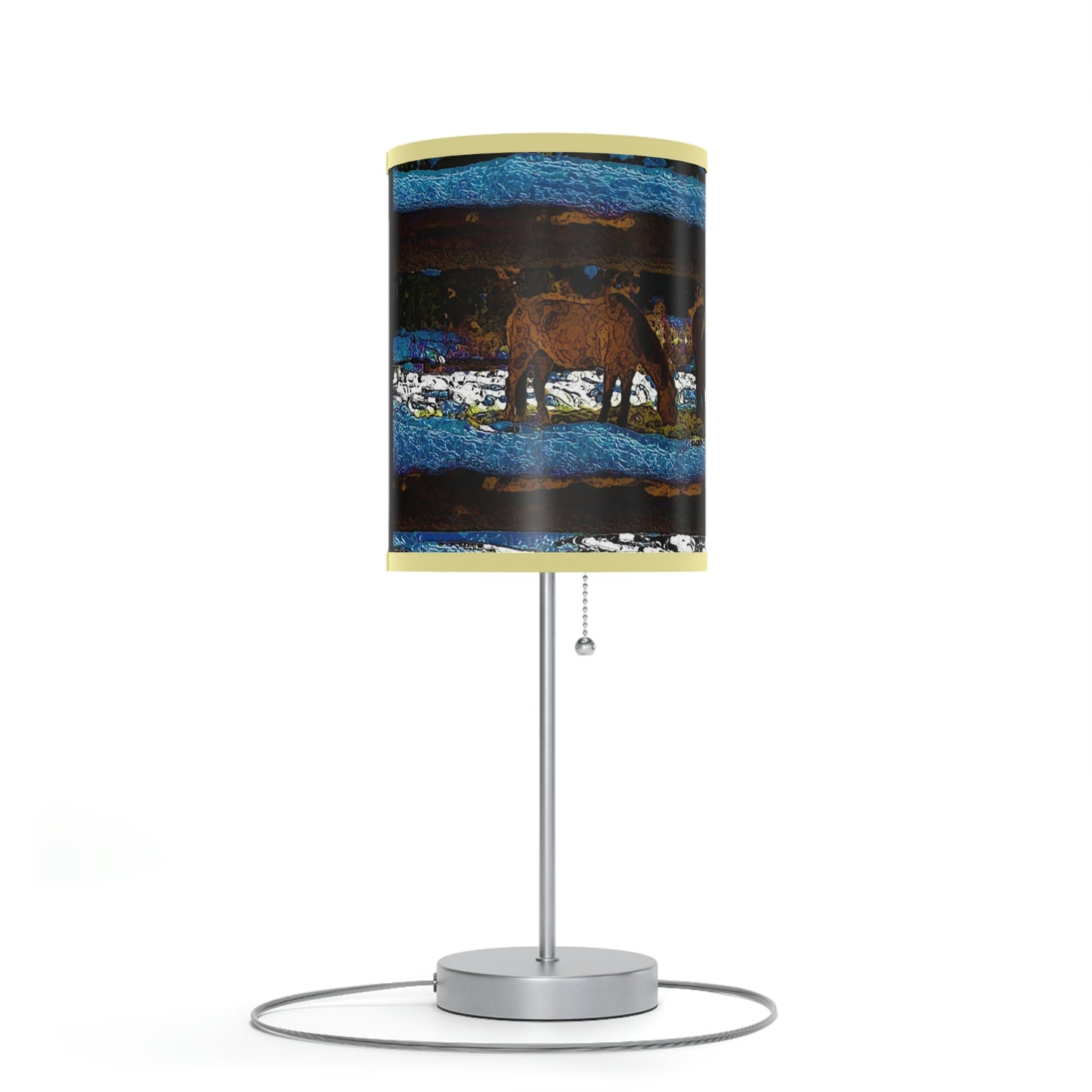 Lamp on a Stand, US|CA plug ... Corraled Horses In Winter ... Central Idaho, 5,600 Ft. Elevation