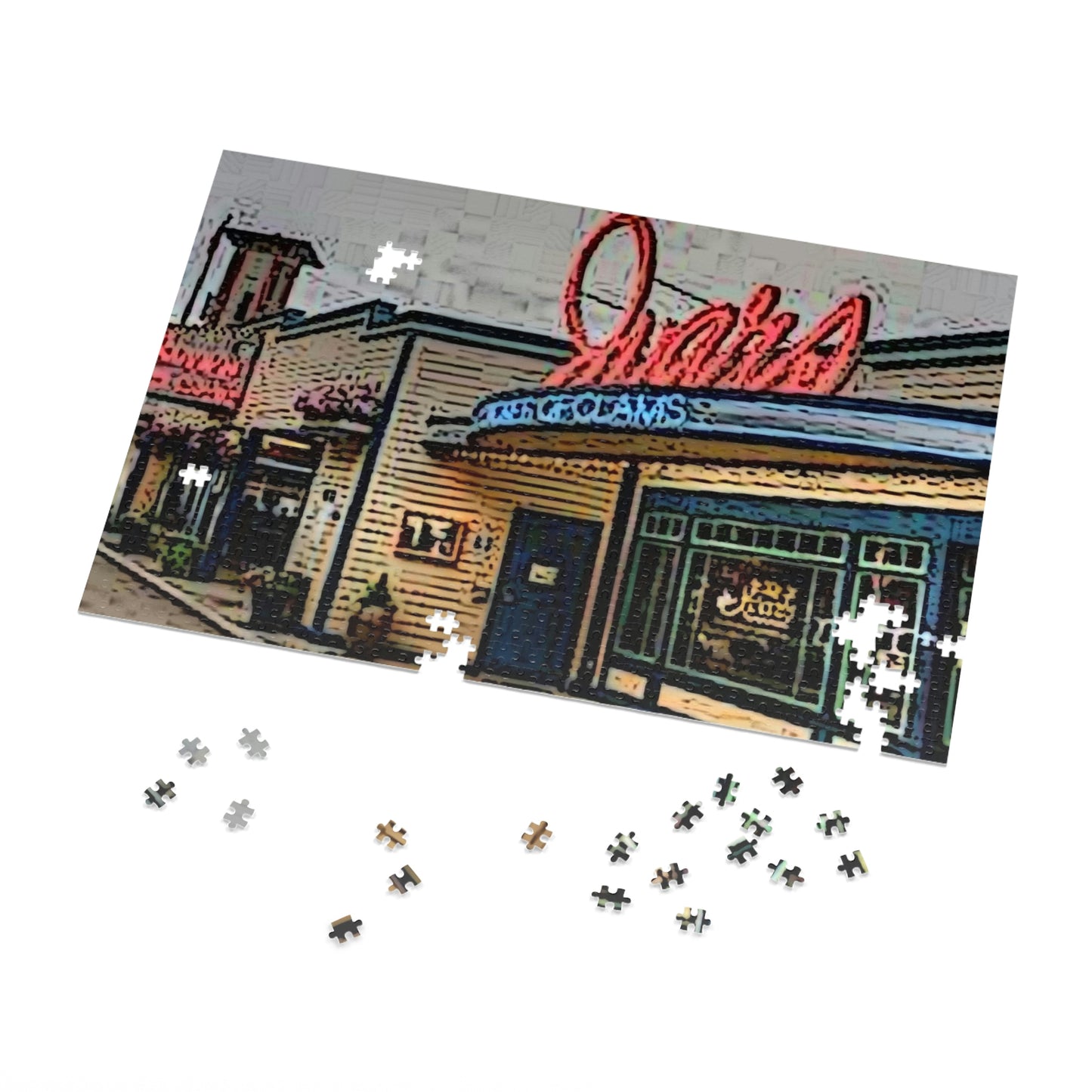 Jigsaw Puzzle (30, 110, 252, 500,1000-Piece) ...  In-A-Hurry & Stressed? ... Remember: Keep "Clam" ... Clam_Happy ...  'Ivars: Seattle Waterfront' ... Personal Archives ... Original Works ...