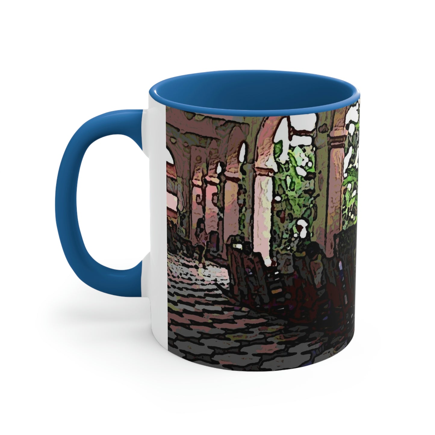 Accent Coffee Mug, 11oz ...  Lanai & Rocking Chairs At: 'The Pink Palace' ... The Royal Hawai'ian ... Honolulu, HI ... '27Oct2014' ... Original Works ...