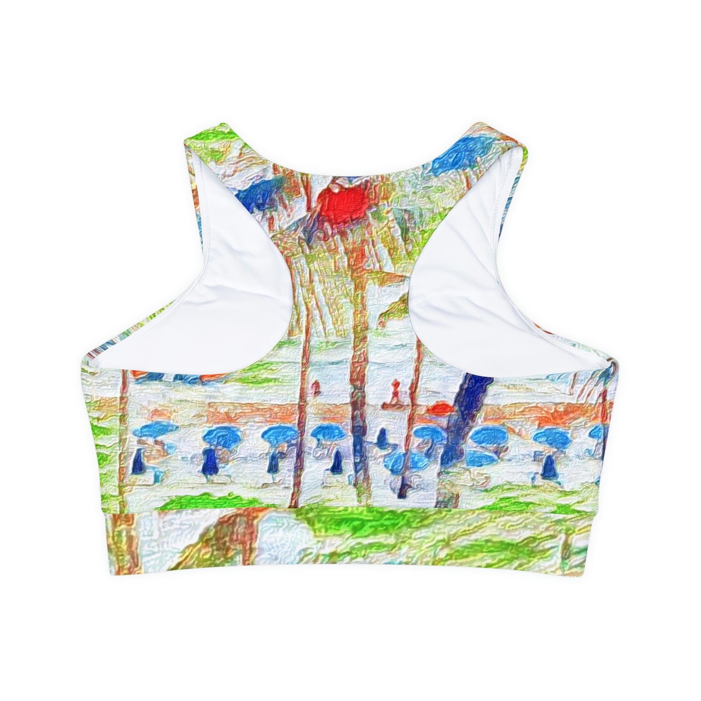 Fully Lined, Padded Sports Bra (AOP) ... "The Royal Hawai'ian: Waikiki Beach_Beach" ... Honolulu, HI ... Ocotber 2014 (Halloween) ... Original Works ...