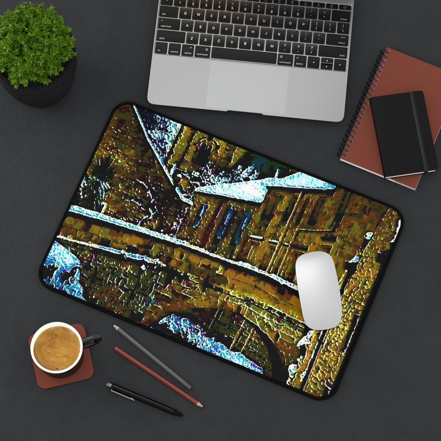 Desk Mat ... Walikng The Streets & Alleys ... 'Strolling The Canals ... '  ... Original Works  ...
