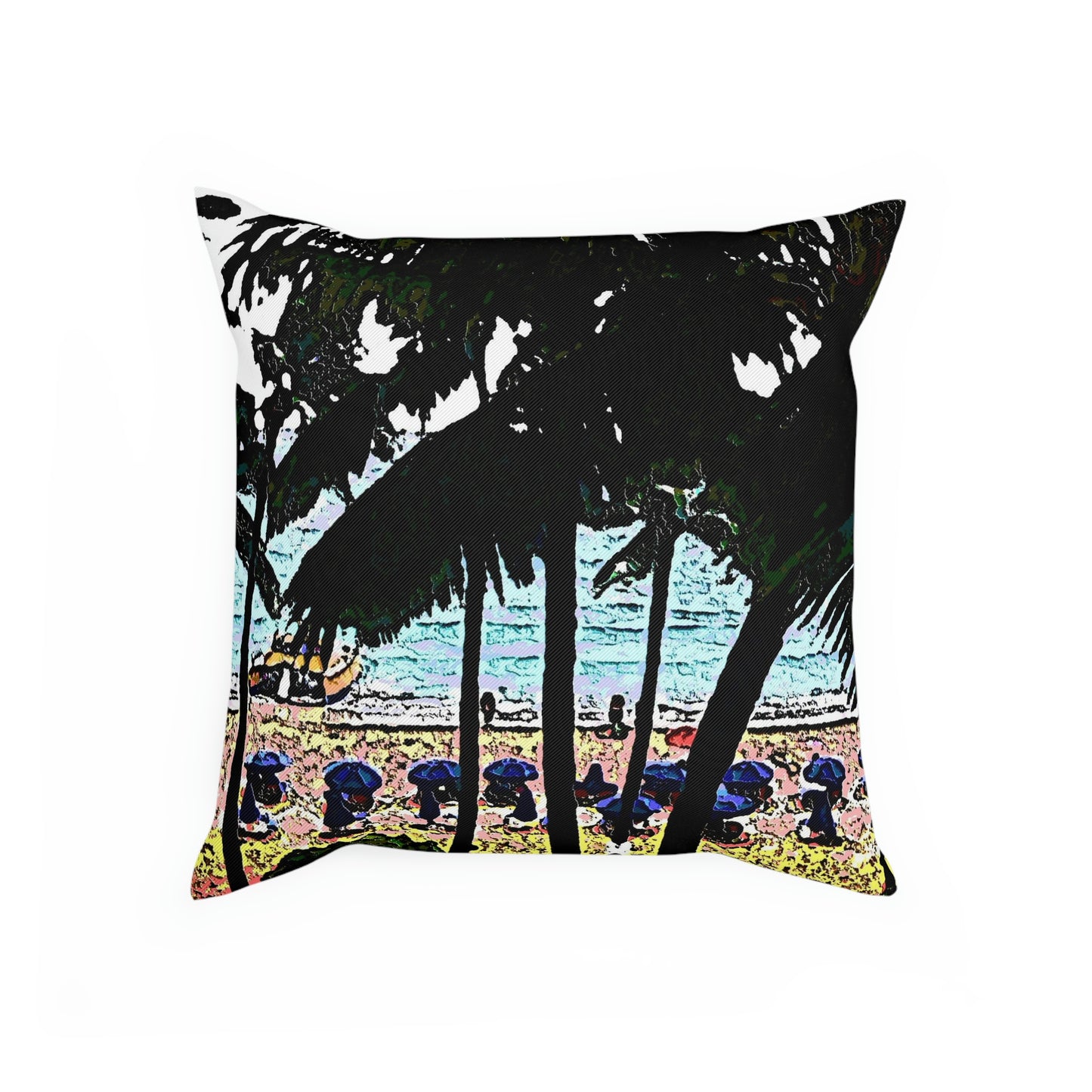 Cushion ... "A Beautiful Beach Amongst The Palms" ... The Outrigger Waikiki, Honolulu, Oahu ... Original Works ...
