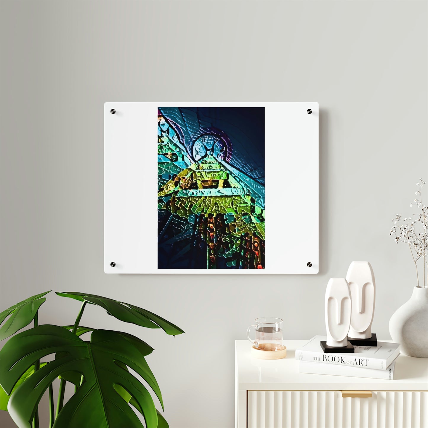 Acrylic Wall Art Panels ... "Seattle's World Fair" ... Below Space Needle 'Looking Up' ... On A Very Rainy Morning (Father's Family Photo). ... Original ...