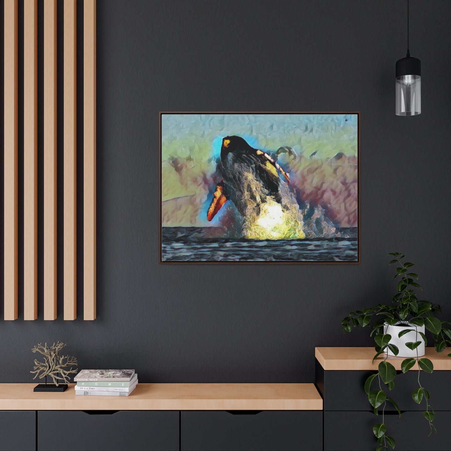 Gallery Canvas Wraps, Horizontal Frame ... An Extraordinary Humpback Breach ... 'With Explosive Energy' ... Family Archives (KPH) ... Circa: 21st Century. Maui, HI ... Original Works ...