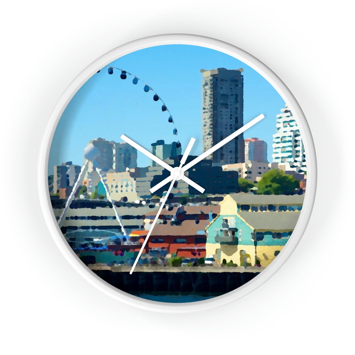 Wall clock ... That Classic Wheel ... 'Seattle's Wheel' ... & Old Classic Waterside Vendors ...  'Family Archives' ... Original Works ...