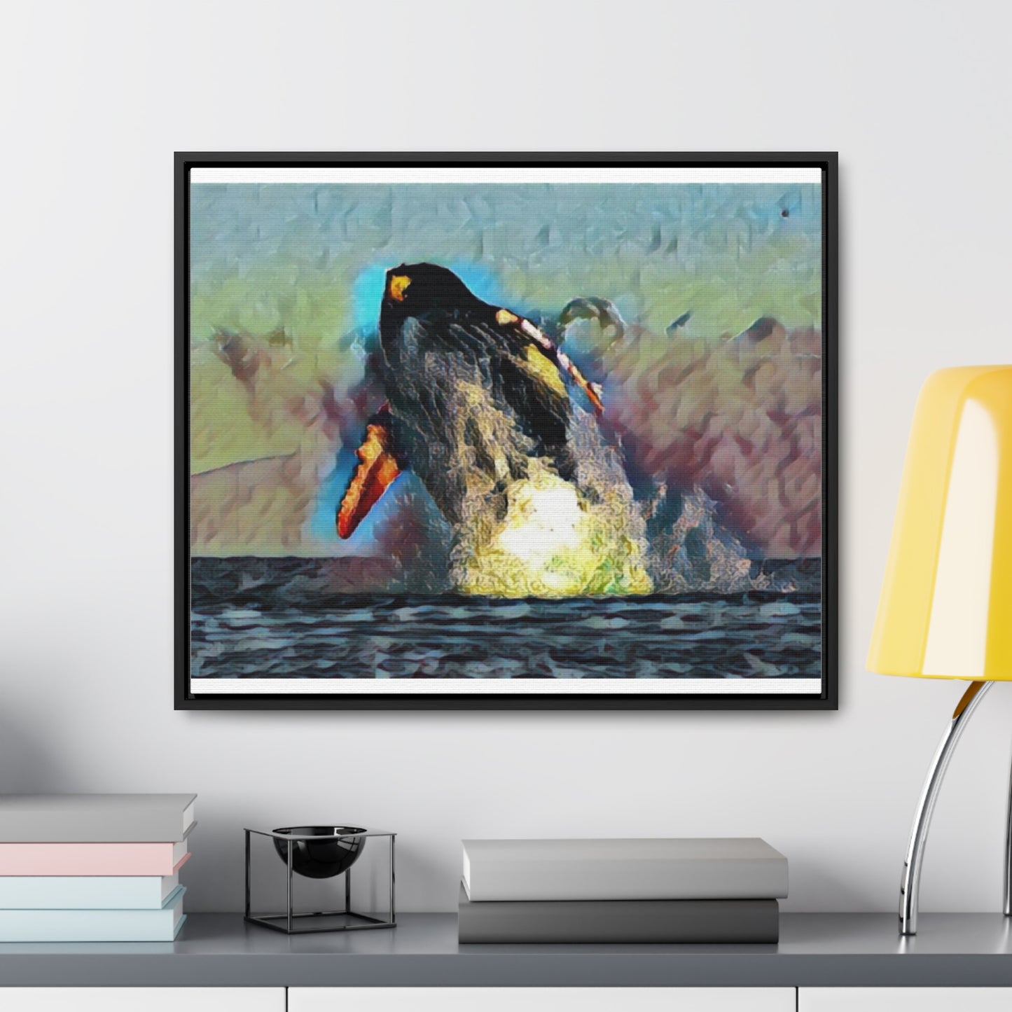 Gallery Canvas Wraps, Horizontal Frame ... An Extraordinary Humpback Breach ... 'With Explosive Energy' ... Family Archives (KPH) ... Circa: 21st Century. Maui, HI ... Original Works ...