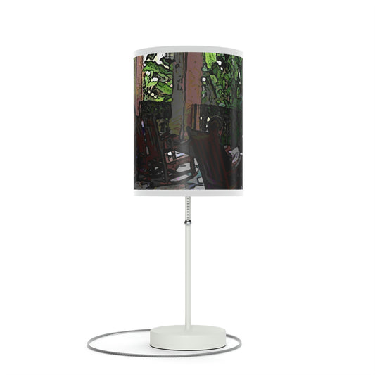 Lamp on a Stand, US|CA plug ...Lanai & Rocking Chairs At: 'The Pink Palace' ... The Royal Hawai'ian ... Honolulu, HI ... '27Oct2014' ... Original Works ...