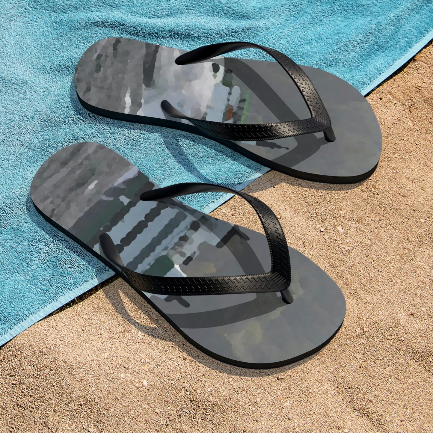 Unisex Flip-Flops ... WADOT Ferry Crossing ... "A Very Rough Day" ... Mulkiteo Route ... Family Archives ... Early 1990's' ... Original Works ...