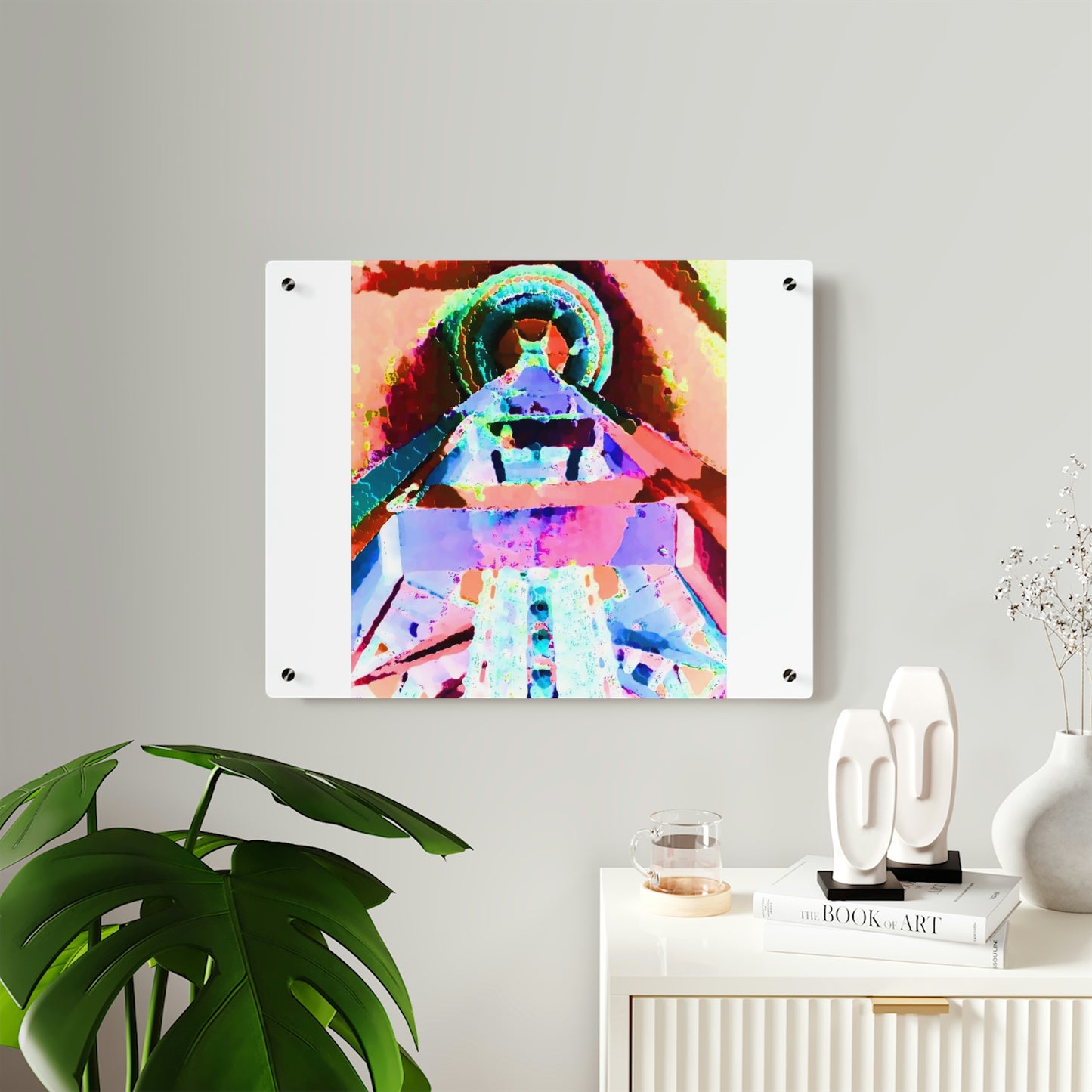 Acrylic Wall Art Panels ... "Seattle's World Fair" ... Below Space Needle 'Looking Up' ... On A Very Rainy Morning (Father's Family Photo). ... Original ...