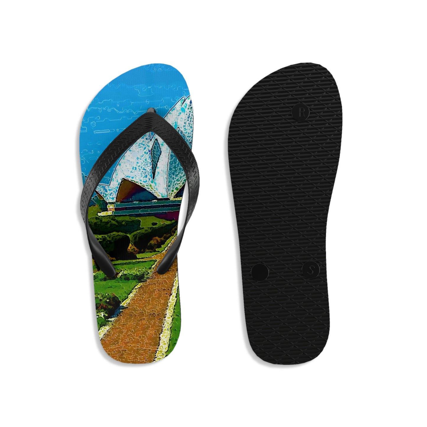 Unisex Flip-Flops ... 'Bahai'i House-Of-Worship' ... "Lotus Temple: Delhi, India, 2008" ... Original Works ...