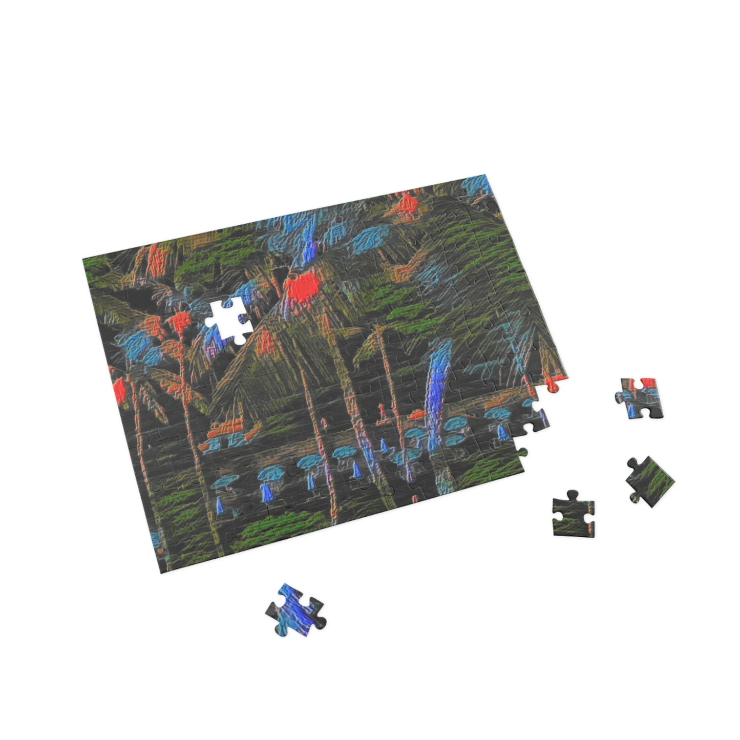 Puzzle (96, 252, 500, 1000-Piece) ... "The Royal Hawai'ian: Waikiki Beach_Beach" ... Honolulu, HI ... Ocotber 2014 (Halloween) ... Original Works ...