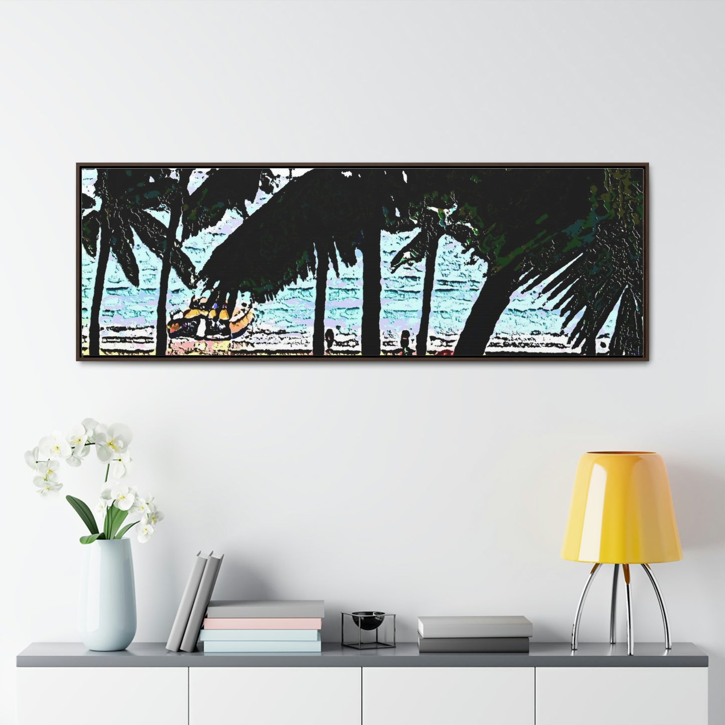 Gallery Canvas Wraps, Horizontal Frame ... "A Beautiful Beach Amongst The Palms" ... The Outrigger Waikiki, Honolulu, Oahu ... Original Works ...