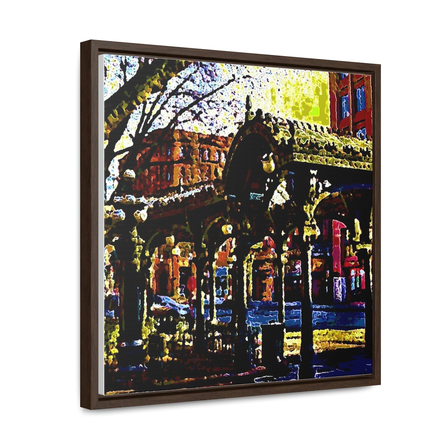 Gallery Canvas Wraps, Square Frame ... A Very Fine Place To Meet ... To Catch The Bus ... 'To Find A Friend' .. Just-To-Hangout ... Dr FJHolt Base Photo ... Original Works ...