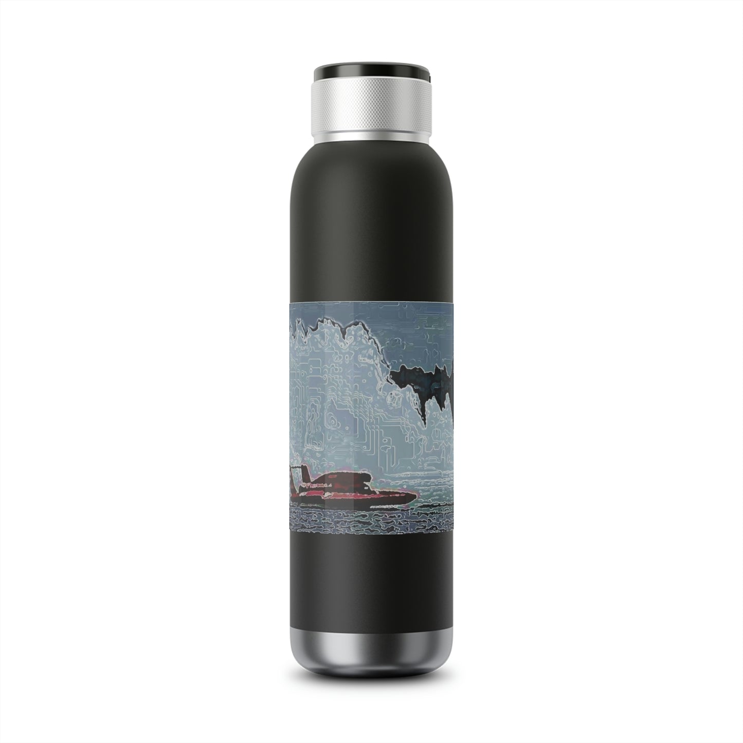 Soundwave Copper Vacuum Audio Bottle 22oz ... Seattle Columbia Cup On Lake Washington ... "Dave Wilcox Heads For The Win" ... Associate Gift-Photo ... Original Works ...