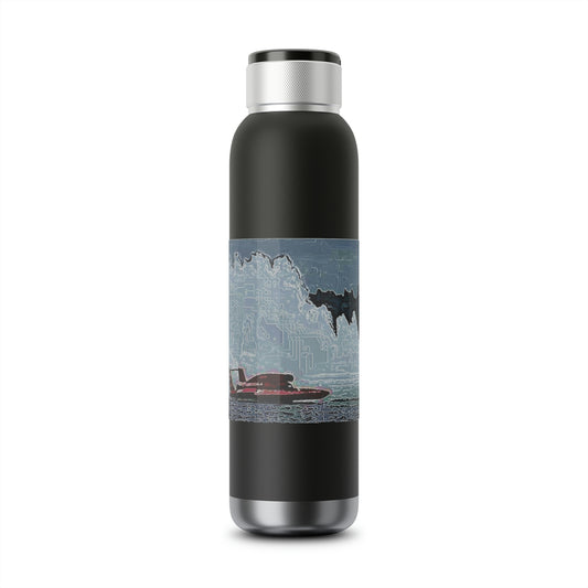 Soundwave Copper Vacuum Audio Bottle 22oz ... Seattle Columbia Cup On Lake Washington ... "Dave Wilcox Heads For The Win" ... Associate Gift-Photo ... Original Works ...