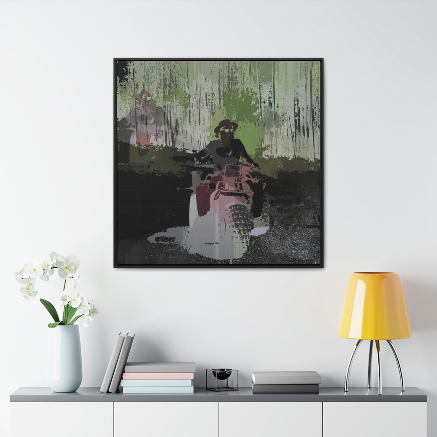 Gallery Canvas Wraps, Square Frame ...  3-Wheeln' N' Groovin The Mountain Roads ... Central Idaho ... Original Works ...