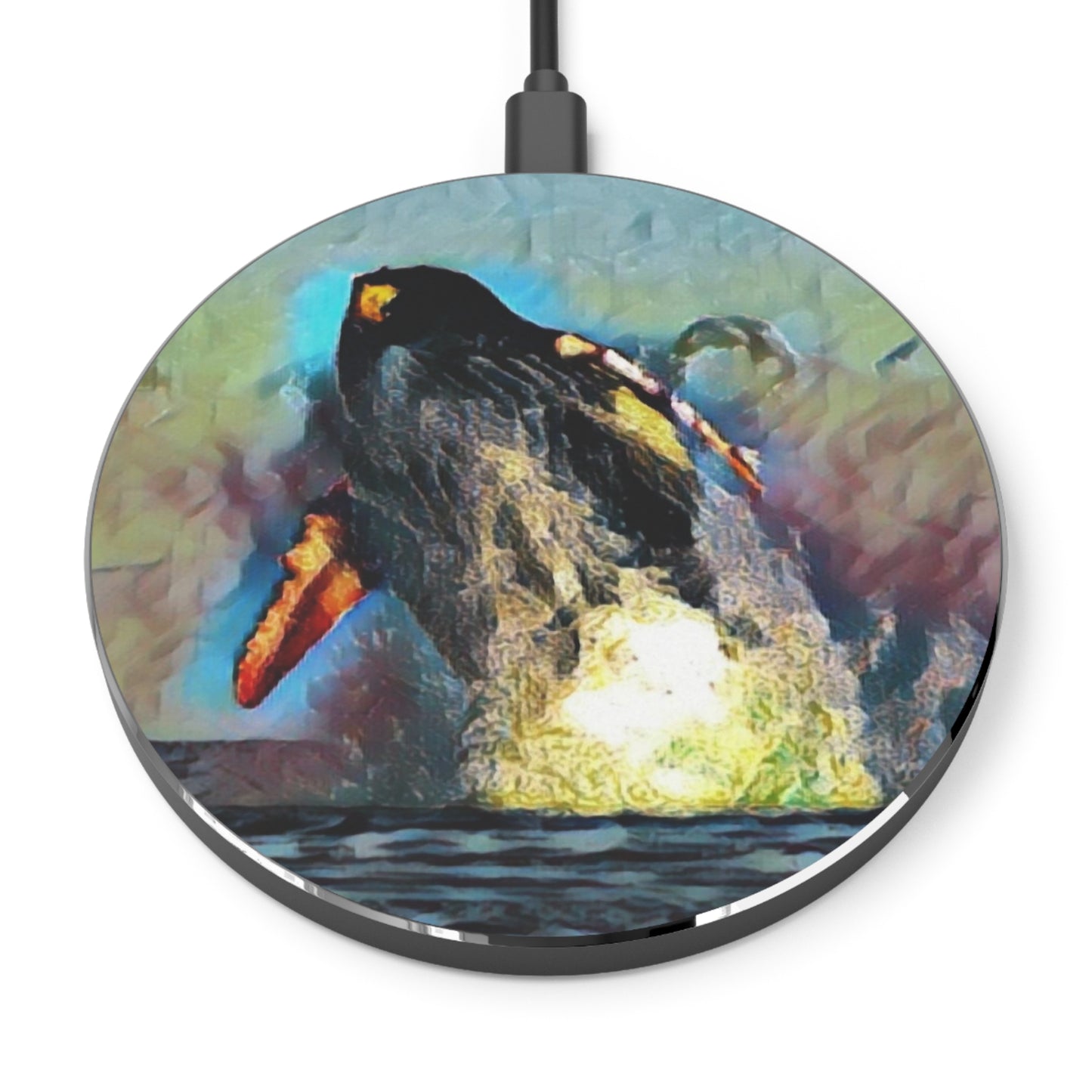 Wireless Charger ... An Extraordinary Humpback Breach ... 'With Explosive Energy' ... Family Archives (KPH) ... Circa: 21st Century. Maui, HI ... Original Works ...