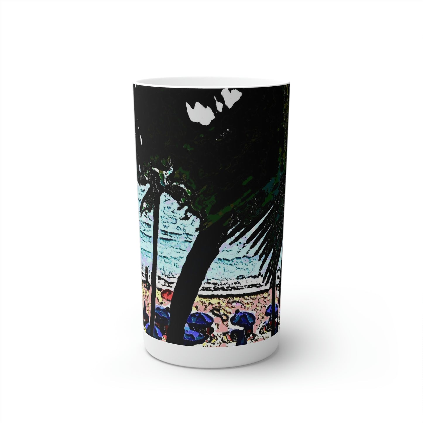 Conical Coffee Mugs (3oz, 8oz, 12oz) ... "A Beautiful Beach Amongst The Palms" ... The Outrigger Waikiki, Honolulu, Oahu ... Original Works ...