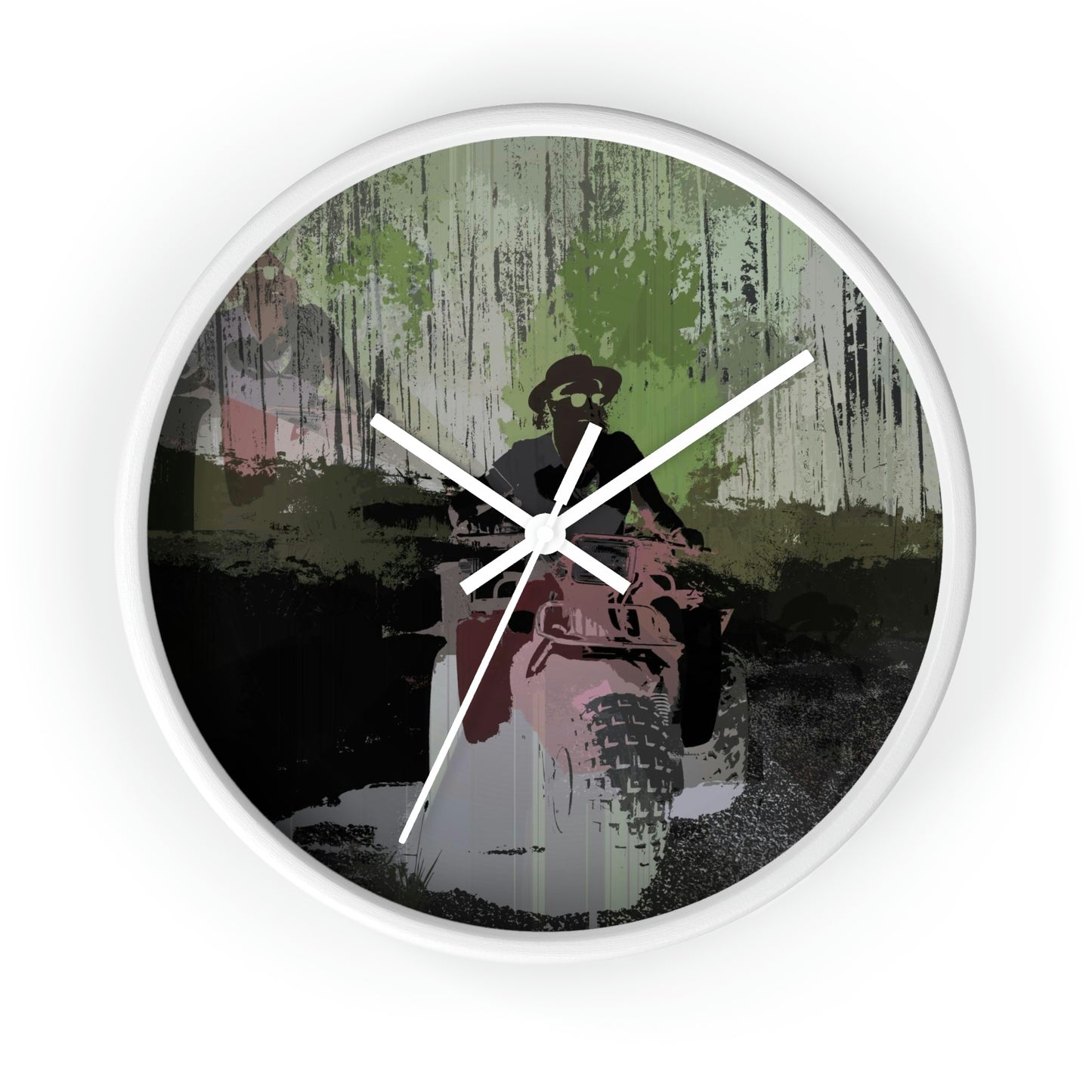 Wall clock ... 3-Wheeln' N' Groovin The Mountain Roads ... Central Idaho ... Original Works ...