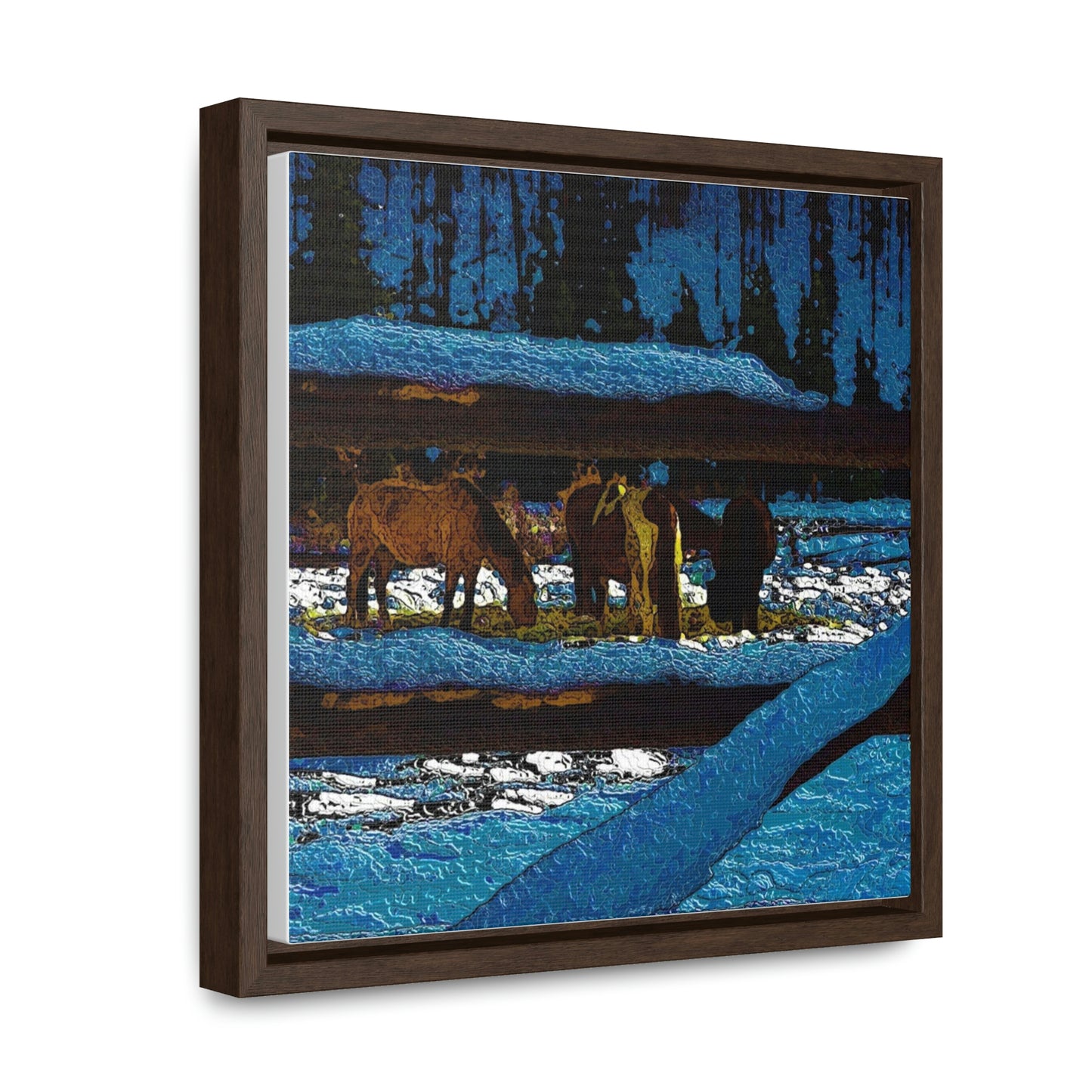 Gallery Canvas Wraps, Square Frame ... A Horse ... A Saddle ...  Foraging Through The Snow ...  An_Asses 'Cry' ... Central Idaho, November 2022 ...  Original Works ...