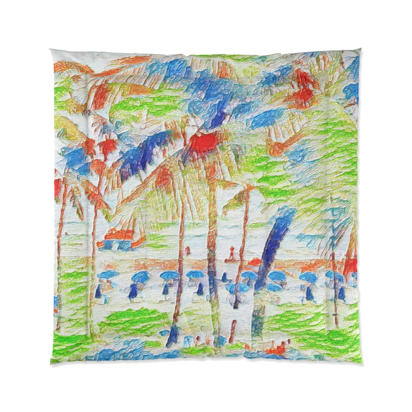 Comforter ... "The Royal Hawai'ian: Waikiki Beach_Beach" ... Honolulu, HI ... October 2014 (Halloween) ... Original Works ...