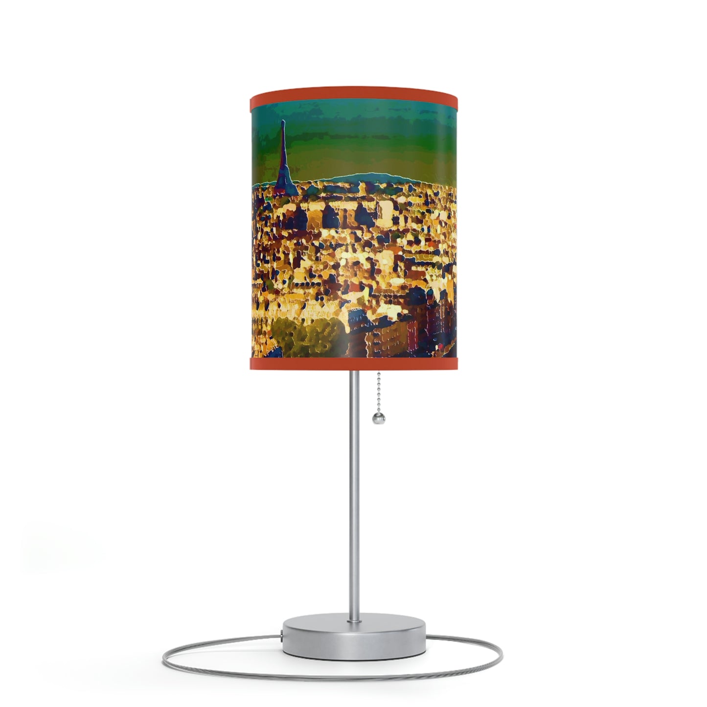 Lamp on a Stand, US|CA plug ... Au Paris ... "Along The River Seine" ... Barbara Joan Bonnel-Holt: 1972 ... Original Works ...
