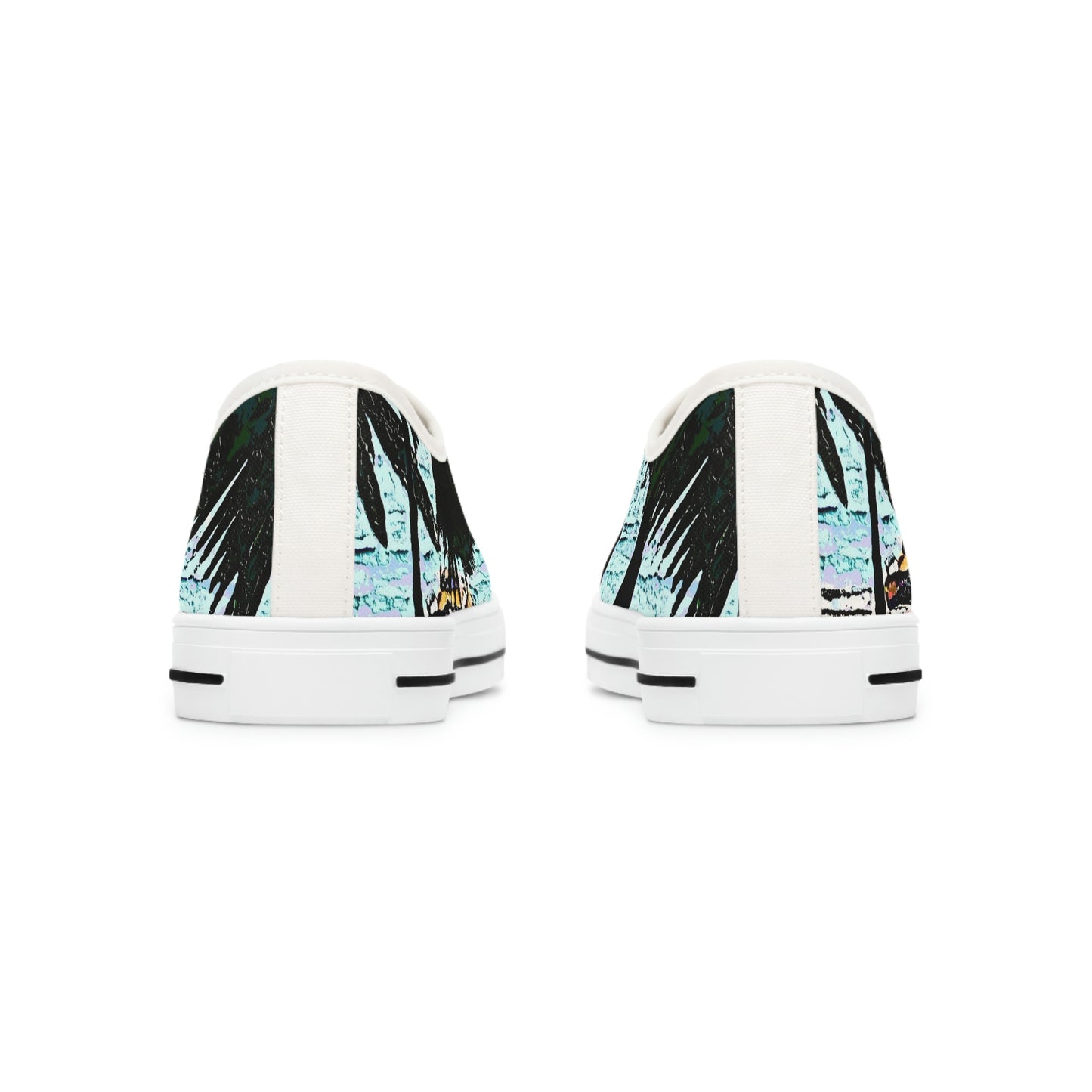 Women's Low Top Sneakers ... "A Beautiful Beach Amongst The Palms" ... The Outrigger Waikiki, Honolulu, Oahu ... Original Works ...