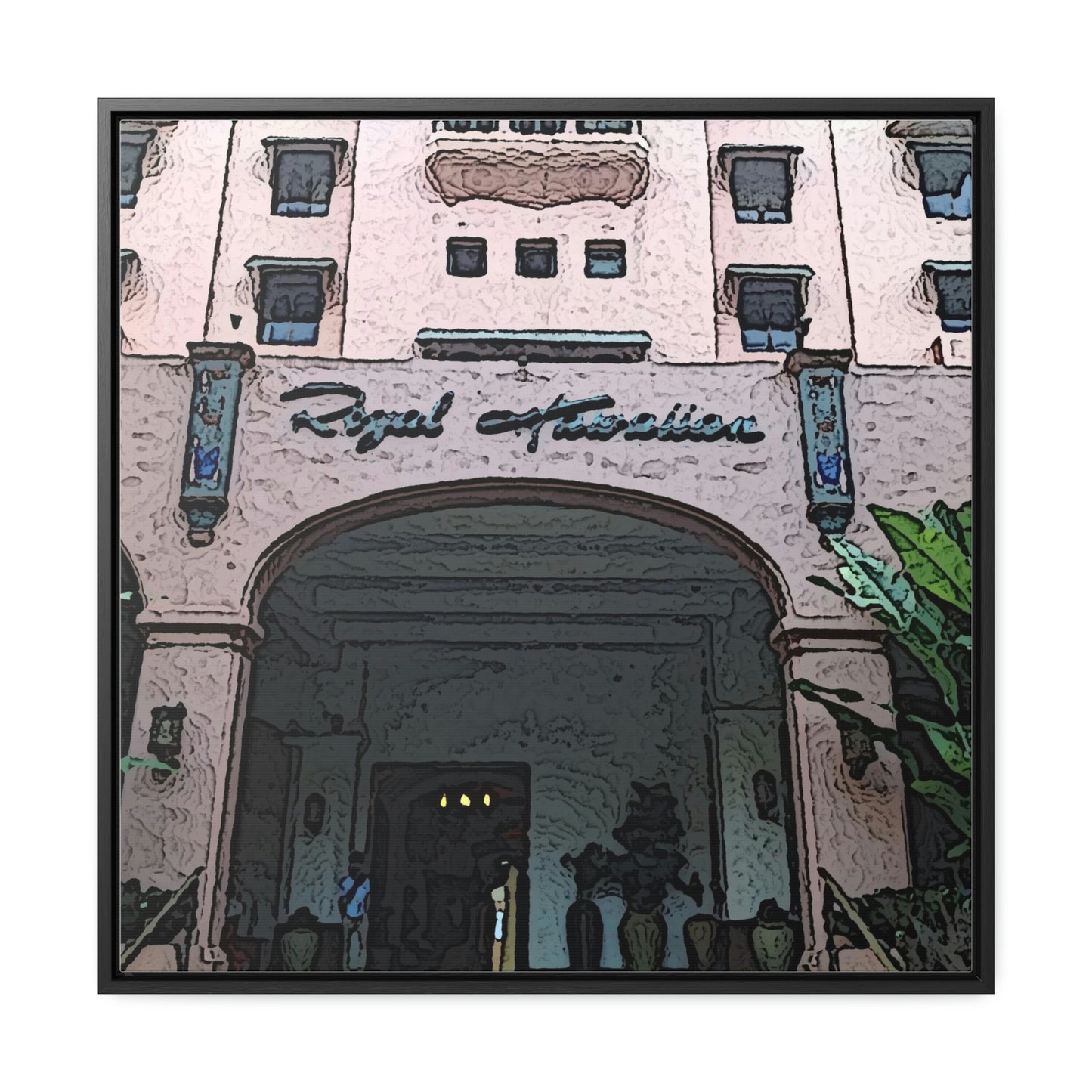 Gallery Canvas Wraps, Square Frame ...  "La Grande Entree" At: 'The Pink Palace' ... The Royal Hawai'ian ... Honolulu, HI ... '27Oct2014' ... Original Works ...