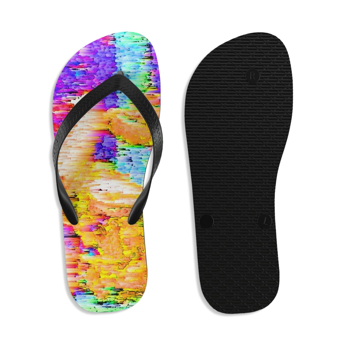 Unisex Flip-Flops ... "And 'I' Left His Dead A_s There By The Side-of-The-Road" ... Original Works ... (Grateful Dead: Me-And-My-Uncle)