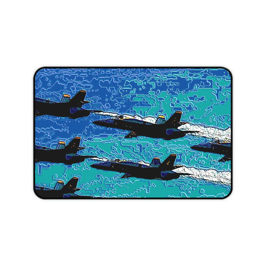 Desk Mat ...  Seattle Seafair ..."Blue Angels Run Over Lake Washington" ... Circa Mid 1980's ... Dr FJ Holt ... Original Works ...