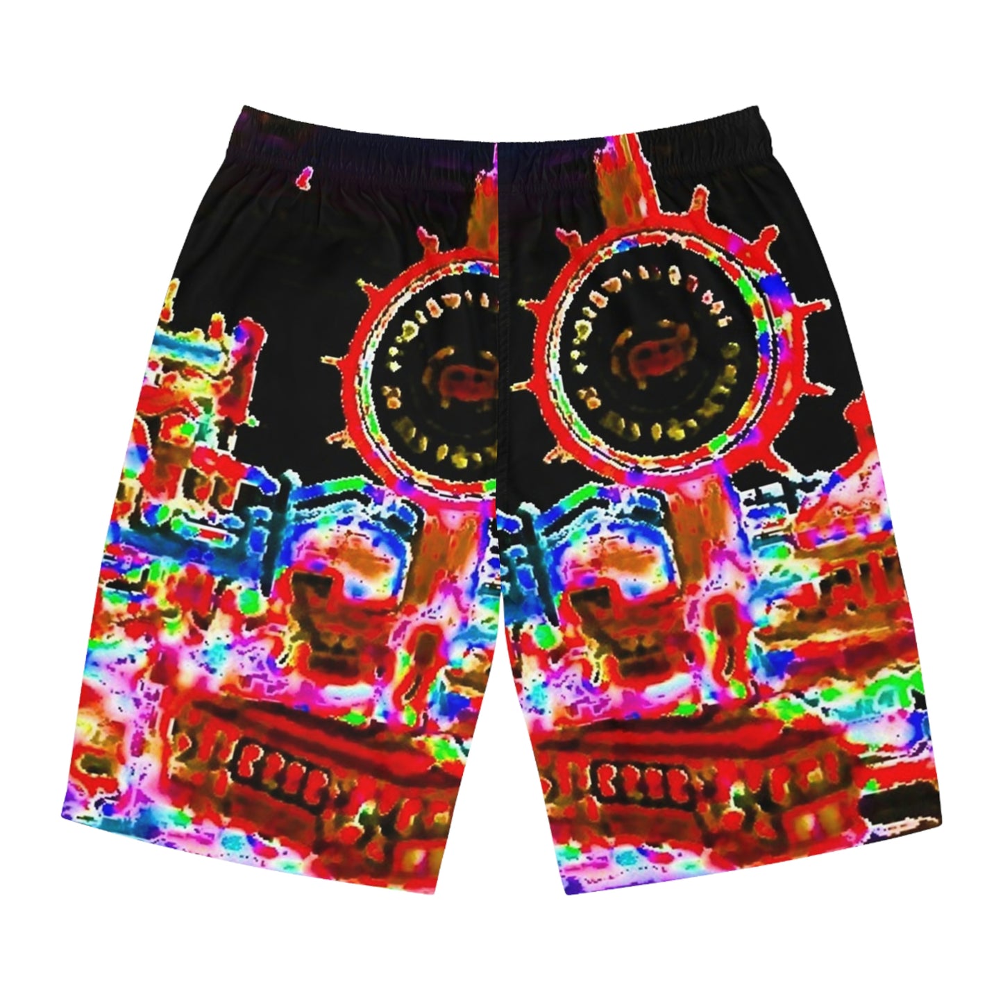 Men's Board Shorts (AOP) ... "No.9 Fishermen's Grotto - Fishermen's Wharf, SF, California" ... Family Archives: 1970's ... Original Works ...
