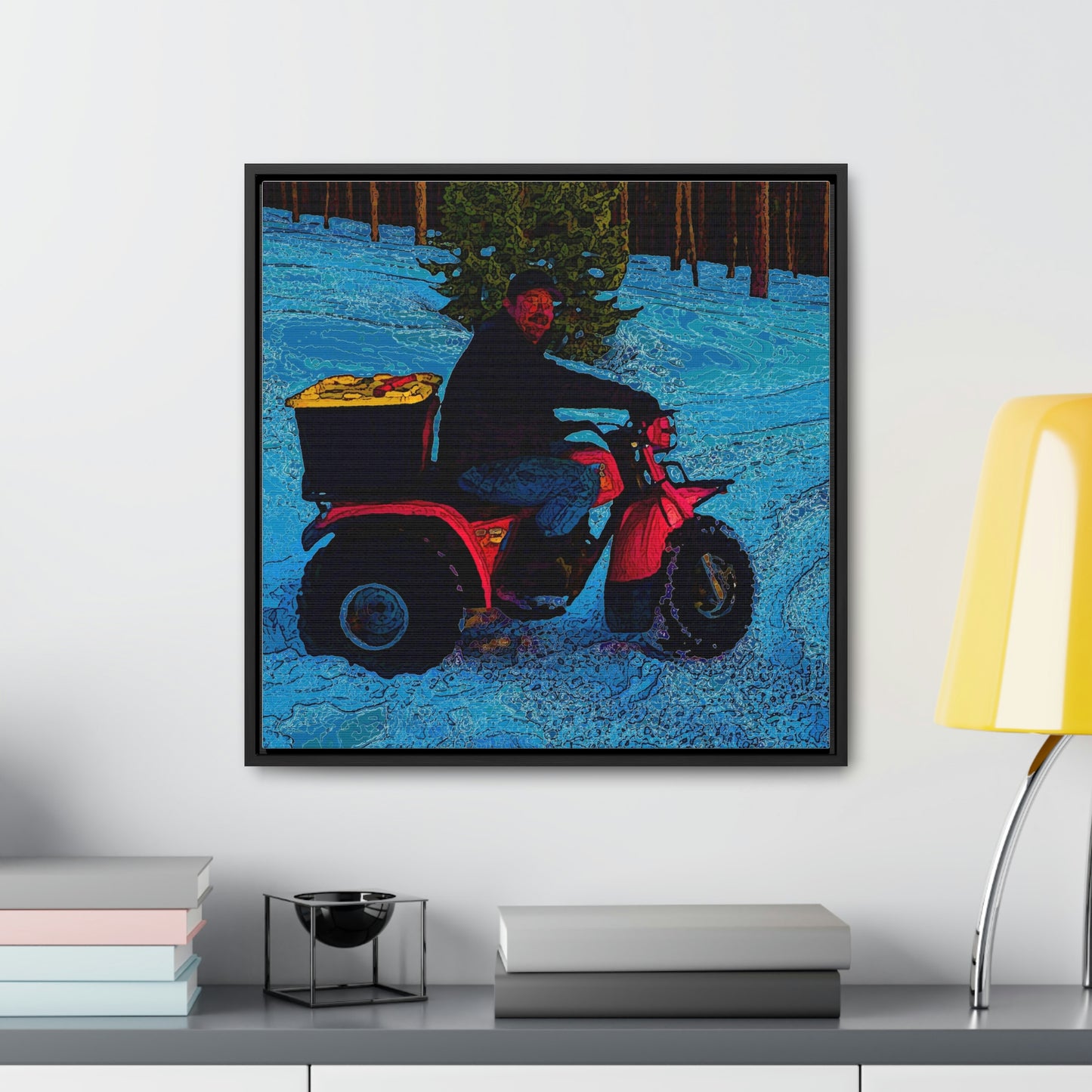 Gallery Canvas Wraps, Square Frame ... There's 2-Wheelin ... There's 4-Wheelin ... 'And-Of-Course' ... "There's 3-Wheelin-In-The-Snow" ...  Original Works ...