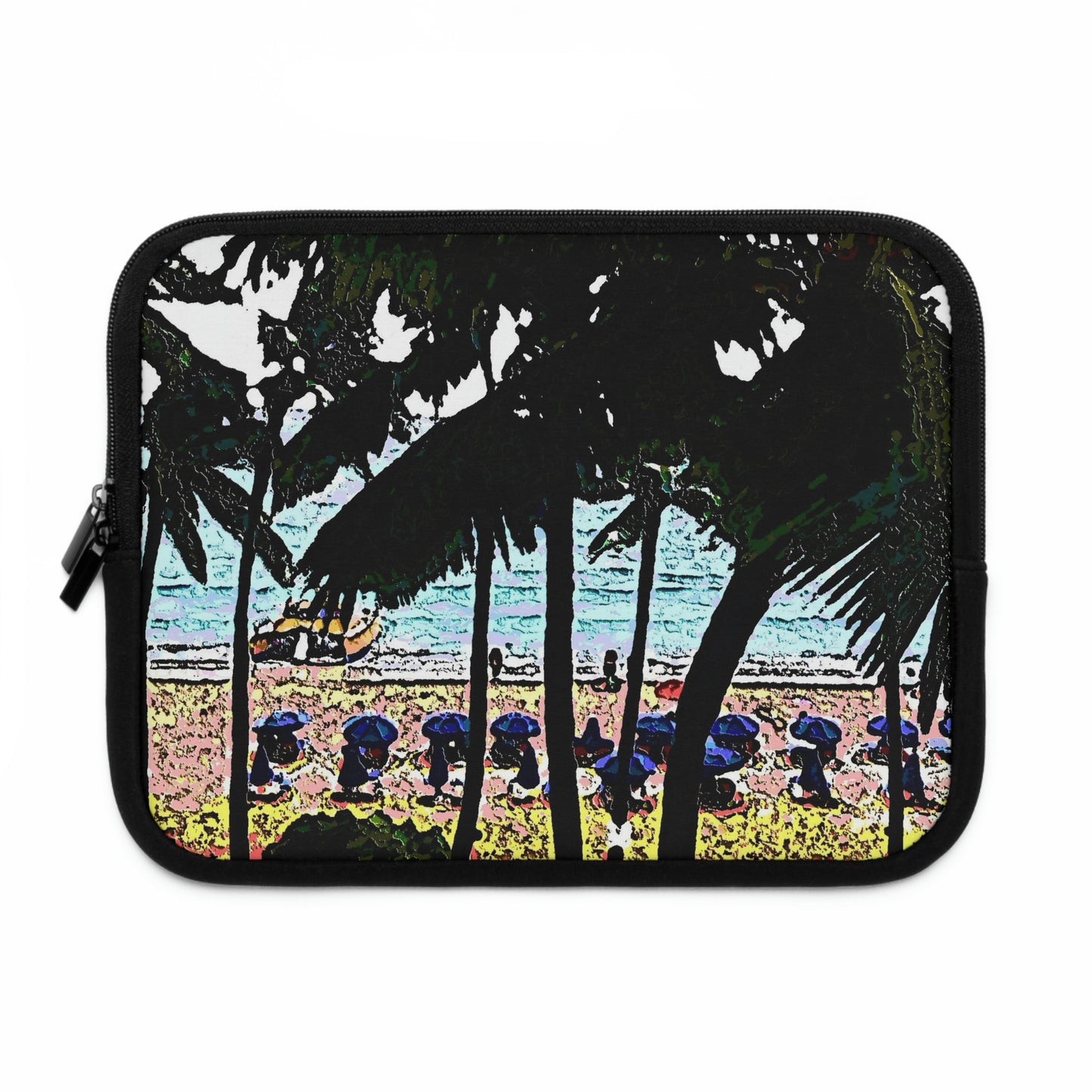 Laptop Sleeve ... "A Beautiful Beach Amongst The Palms" ... The Outrigger Waikiki, Honolulu, Oahu ... Original Works ...