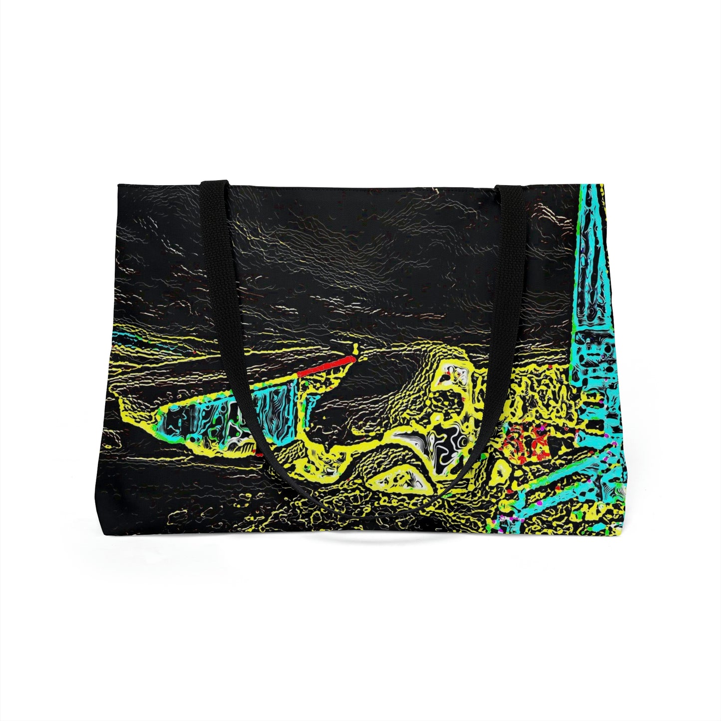 Weekender Tote Bag ...  "Snow Vehicle In Snow Storm At-Rest" ... Circa 12Mar23 ... Central Idaho ... 18-Hours Rendering Time: Original Works ...