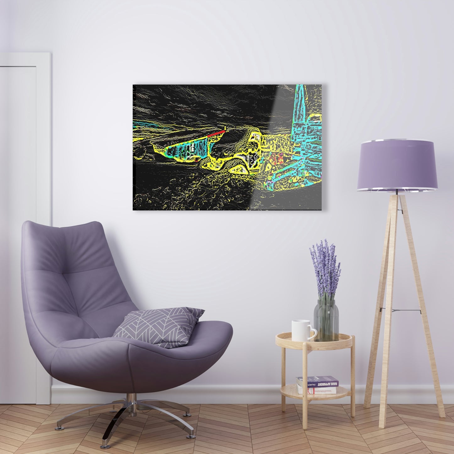 Acrylic Prints ... "Snow Vehicle In Snow Storm At-Rest" ... Circa 12Mar23 ... Central Idaho ... 18-Hours Rendering Time: Original Works ...