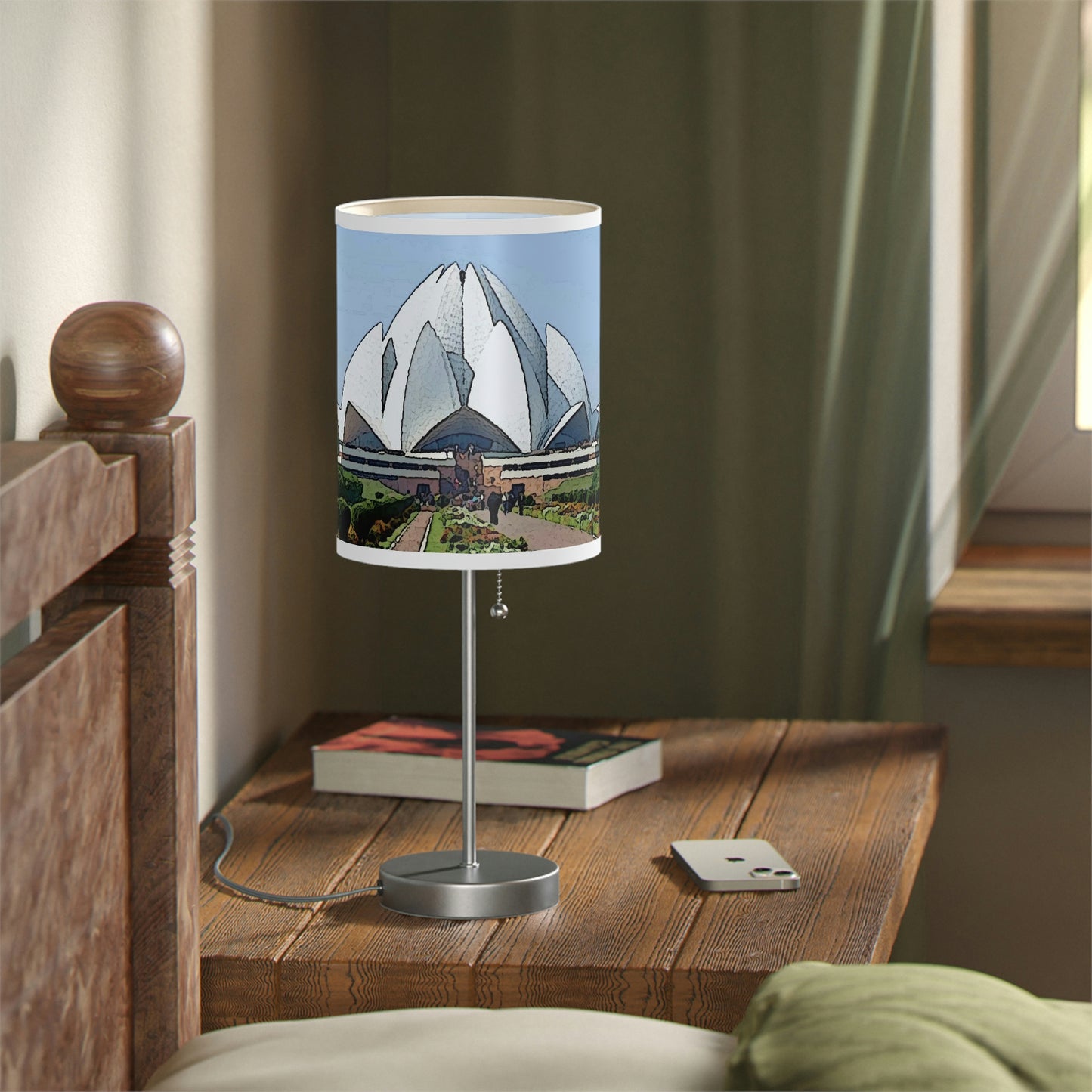 Lamp on a Stand, US|CA plug ... 'Bahai'i House-Of-Worship' ... "Lotus Temple: Delhi, India, 2008" ... Original Works ...