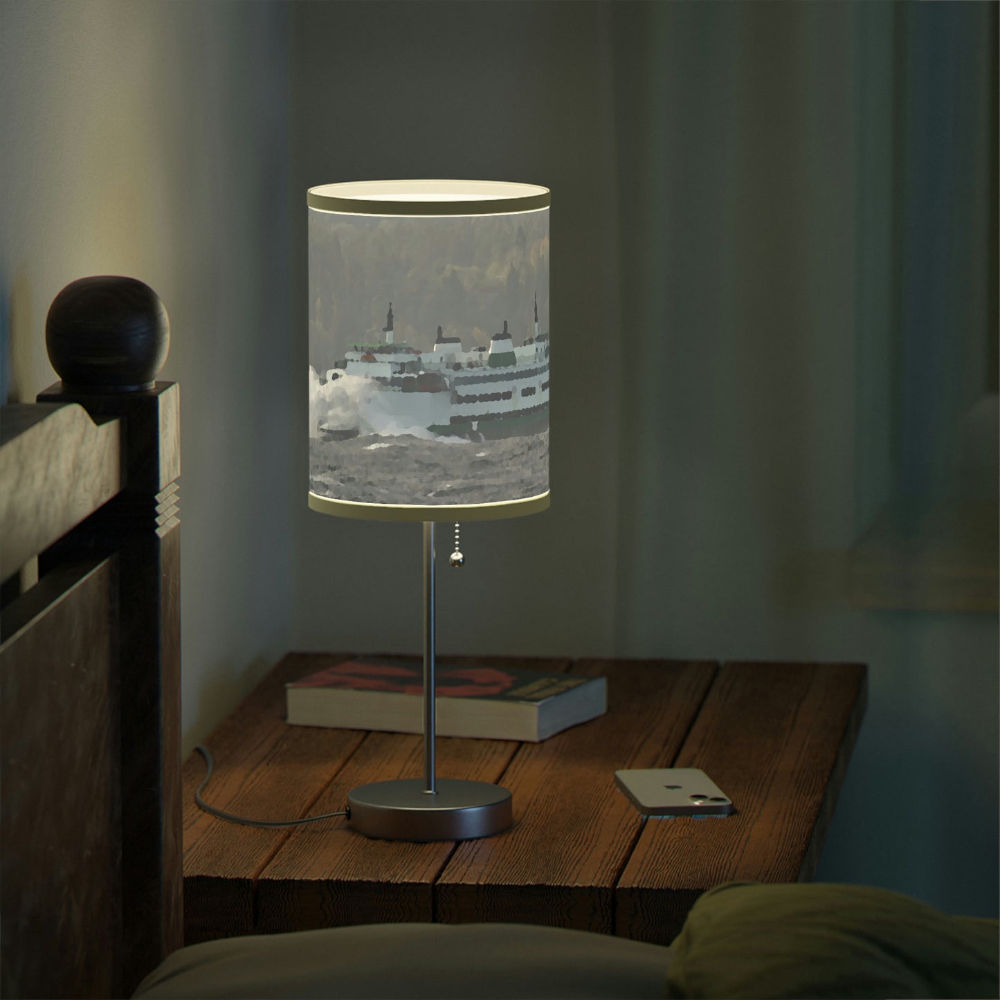 Lamp on a Stand, US|CA plug ... WADOT Ferry Crossing ... "A Very Rough Day" ... Mulkiteo Route ... Family Archives ... Early 1990's' ... Original Works ...