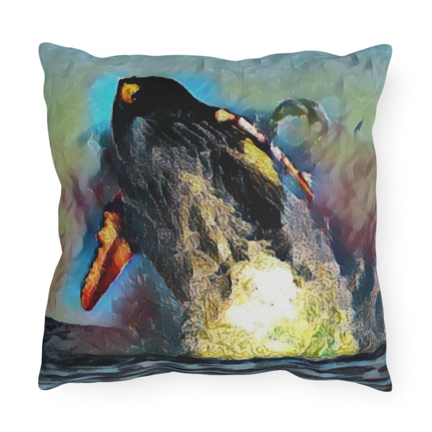 Outdoor Pillows ... An Extraordinary Humpback Breach ... 'With Explosive Energy' ... Family Archives (KPH) ... Circa: 21st Century. Maui, HI ... Original Works ...