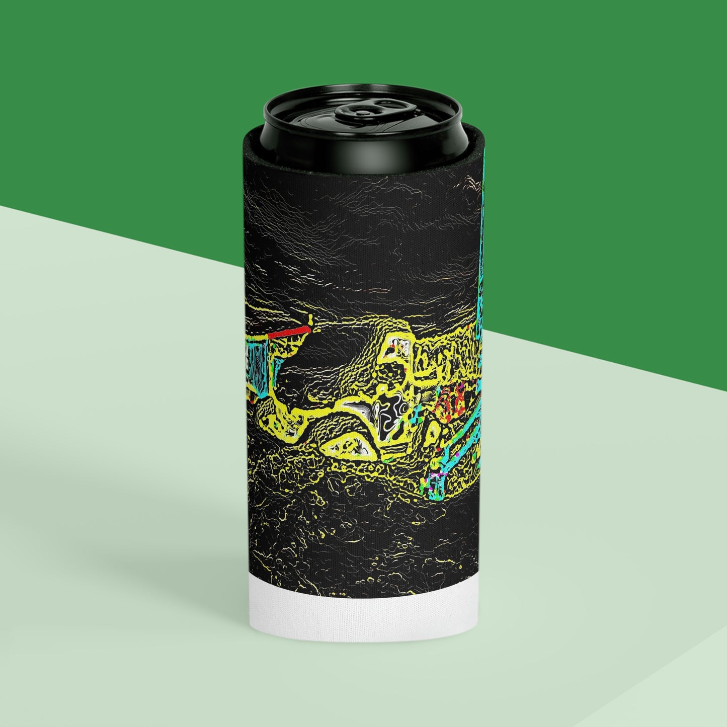 Can Cooler ... "Snow Vehicle In Snow Storm At-Rest" ... Circa 12Mar23 ... Central Idaho ... 18-Hours Rendering Time: Original Works ...