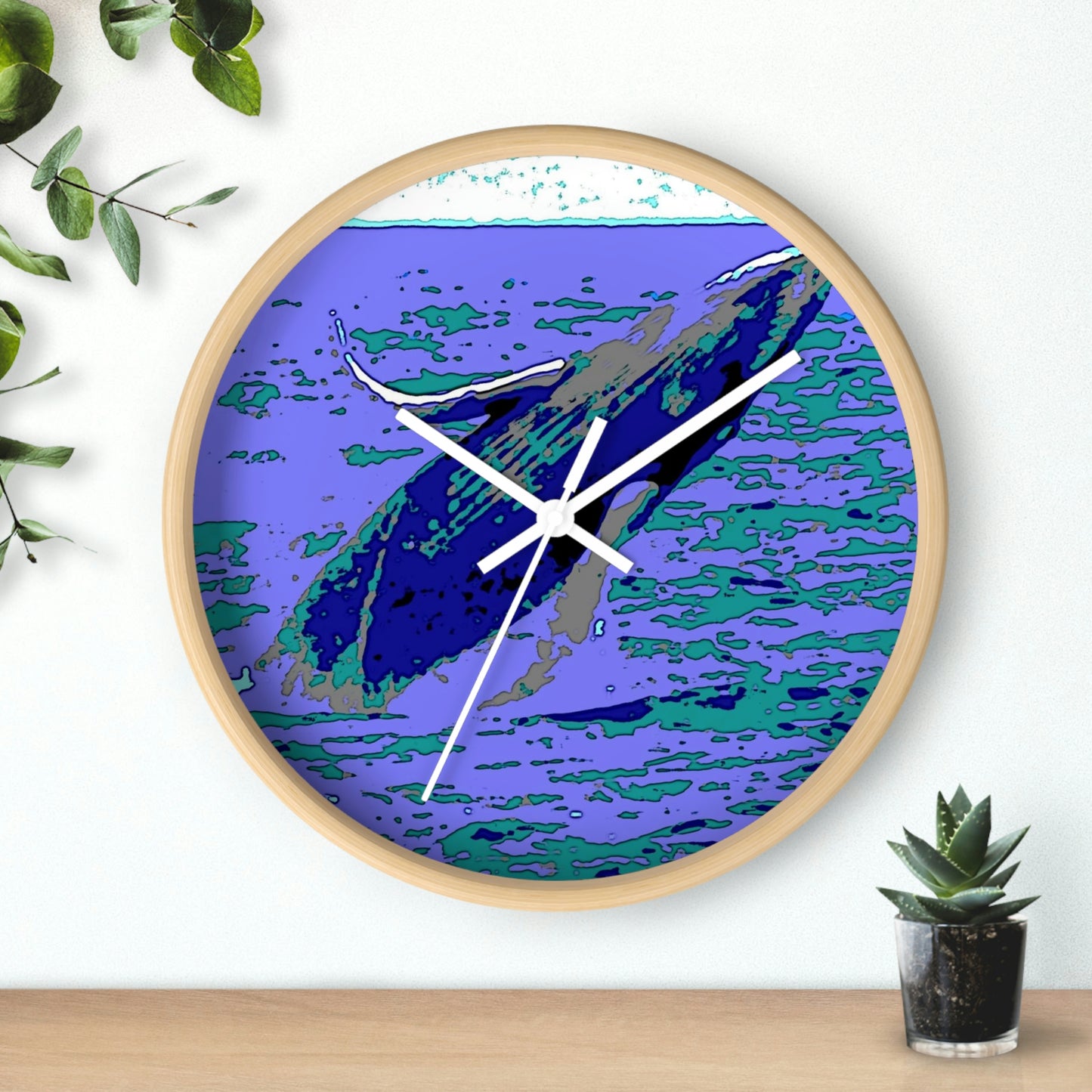 Wall clock .... Baby Humpback Breaching ... Maui, HI: April 2022 ... "Family Archives: KPH" ... Original Works ...